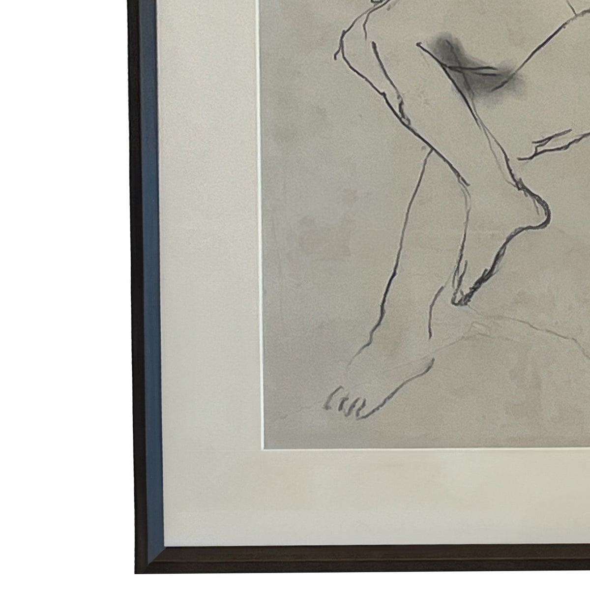 Original Signed & Dated Female Nude Drawing African American Expressionist by Robert Colescott, 1960