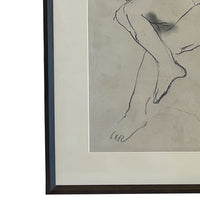 Original Signed & Dated Female Nude Drawing African American Expressionist by Robert Colescott, 1960