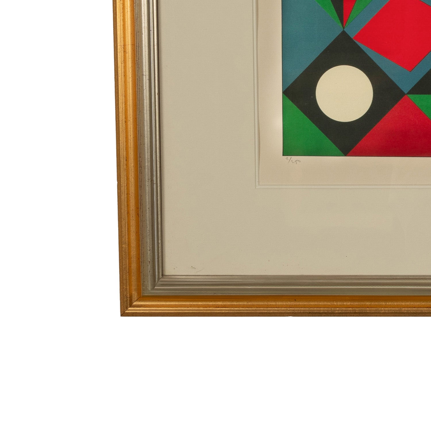 Original Op Art Abstract Color Screenprint 