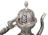 Large Antique Islamic Persian Qajar Period Ottoman Engraved Silver Ewer Pitcher 1880