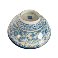 Antique Chinese 18thC Style Qianlong Qing Dynasty Blue White Porcelain Bowl 1880