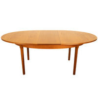 Mid Century Modern Danish Style Teak Butterfly Leaf Extending Dining Table 1960