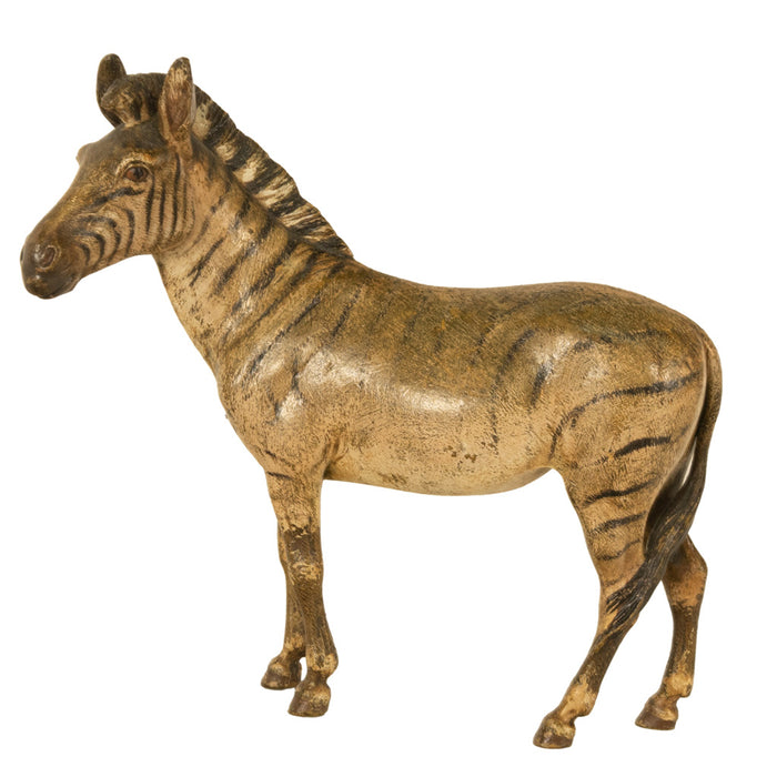 Antique Austrian Franz Bergman Cold Painted Bronze Zebra Quagga Sculpture Statue, 1900