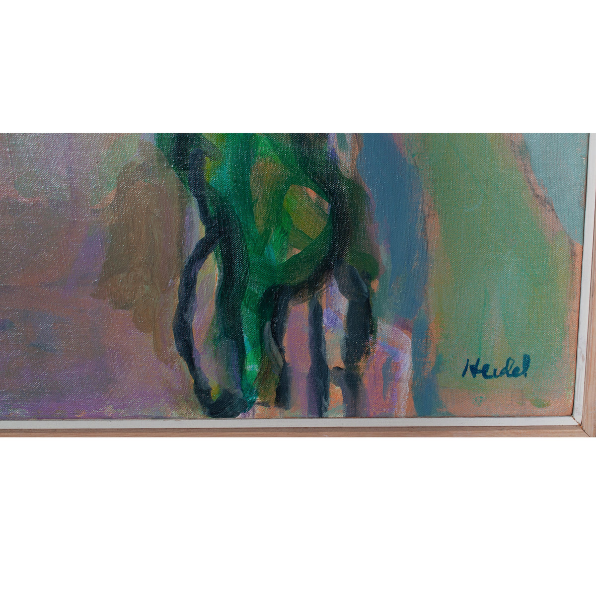 Large American NW Abstract Expressionist painting Circus "Wire Performance" by Fredrick Heidel, 1993