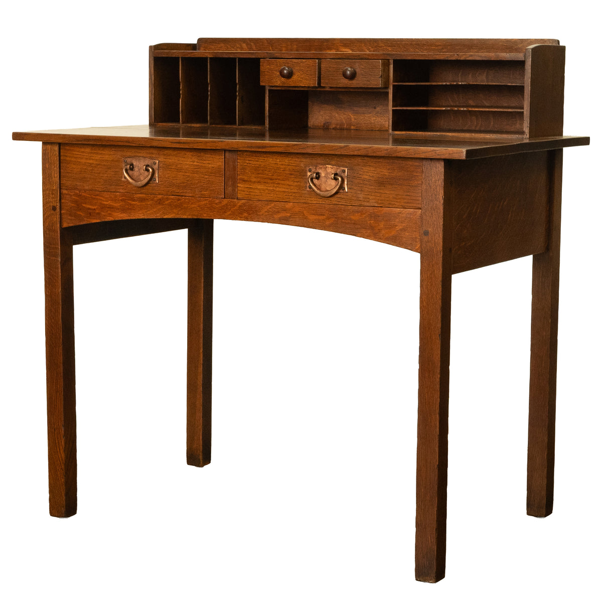 Antique American Arts & Crafts Mission Oak Gustav Stickley Postcard Desk 1905