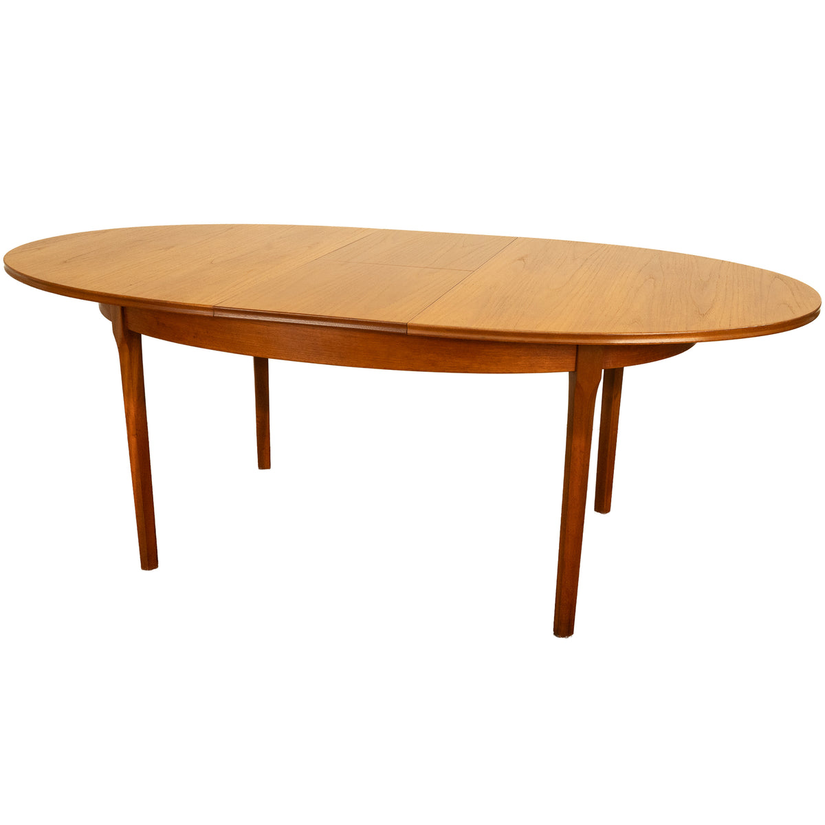Mid Century Modern Danish Style Teak Butterfly Leaf Extending Dining Table 1960