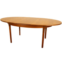 Mid Century Modern Danish Style Teak Butterfly Leaf Extending Dining Table 1960
