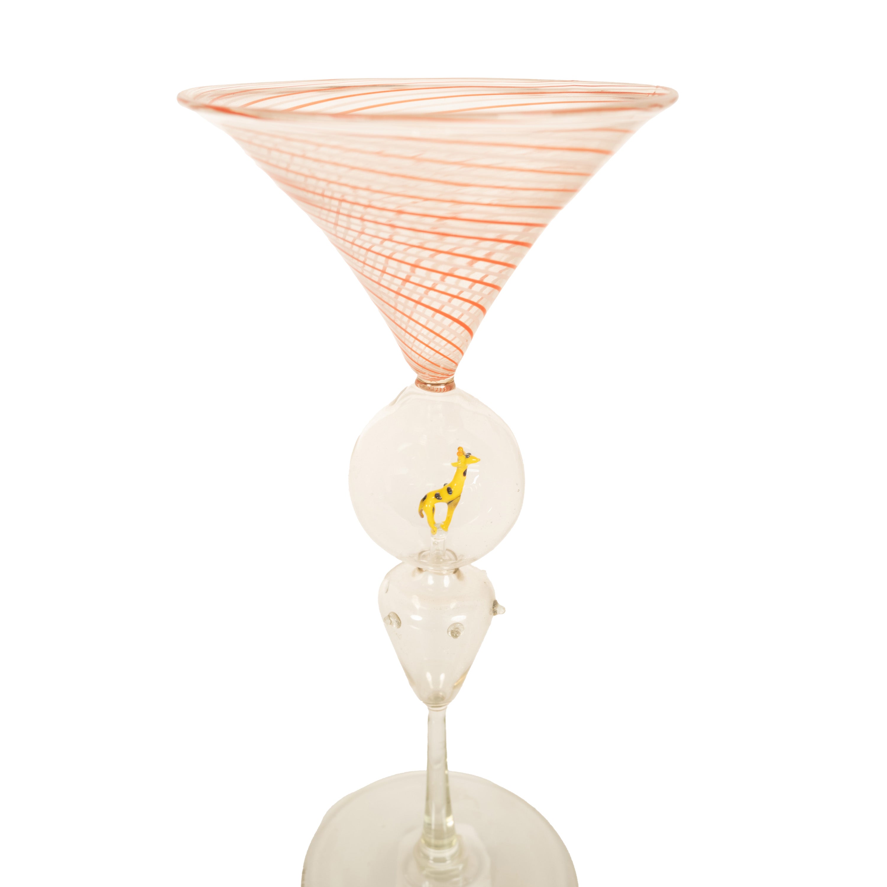 アンティークオーストリアビミニグラス Antique Set 3 Handblown Martini Glasses Animals Bimini Werkstätte