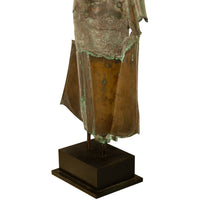 Large Ancient 16thC Thai Ayutthaya Bronze & Copper Buddha Sculpture Statue 1550