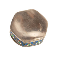 Antique Art Deco King Tut Egyptian Revival Silver Gilt Enamel Cloisonne Box 1925