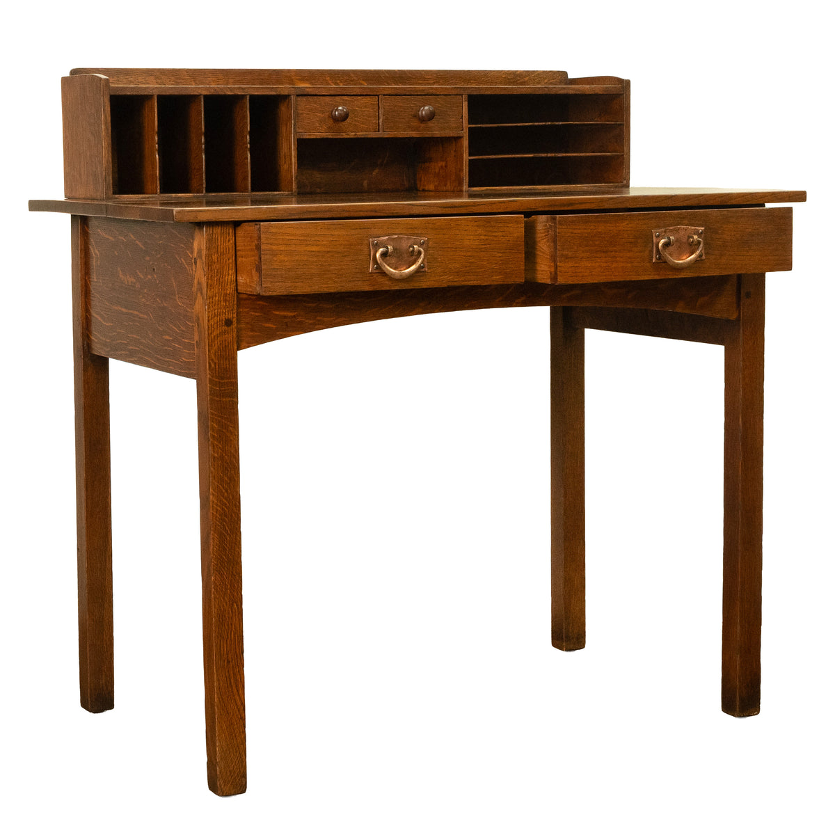 Antique American Arts & Crafts Mission Oak Gustav Stickley Postcard Desk 1905