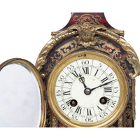 Antique French Tortoiseshell & Brass Inlaid Boulle Ormolu 8 Day Clock Paris 1880