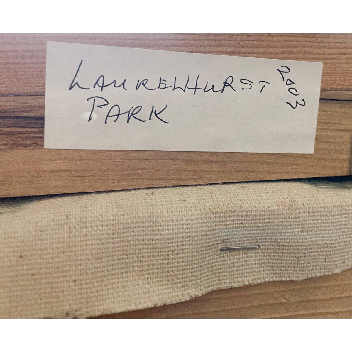 Large Expressionist Acrylic Canvas Painting "Laurelhurst Park" Portland Oregon, by Jack Mclarty 2003