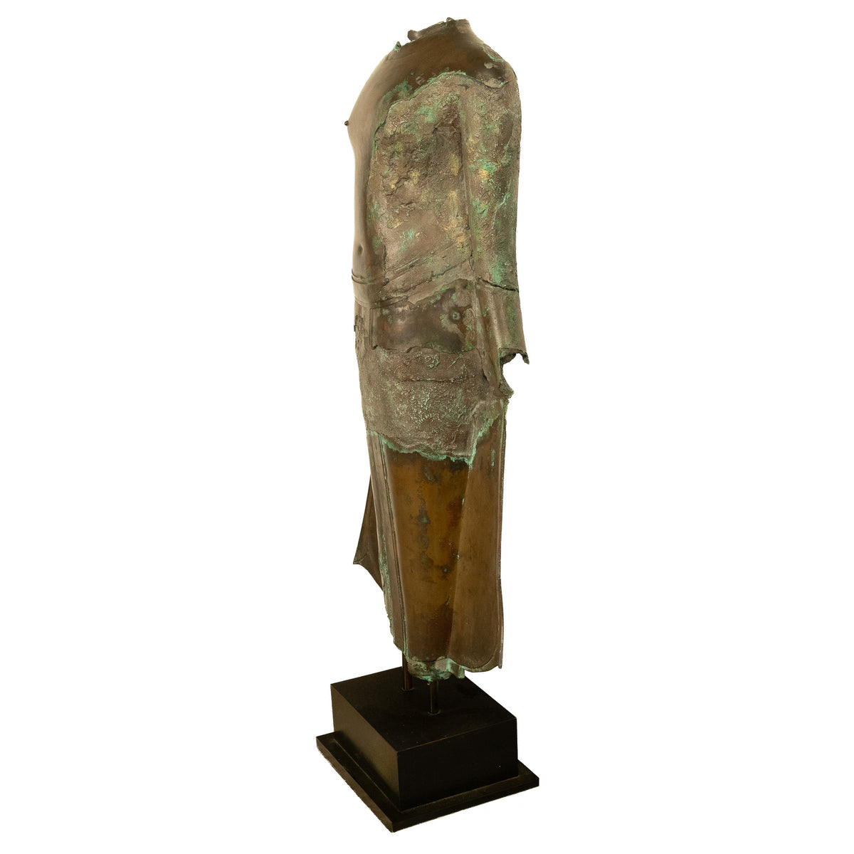 Large Ancient 16thC Thai Ayutthaya Bronze & Copper Buddha Sculpture Statue 1550