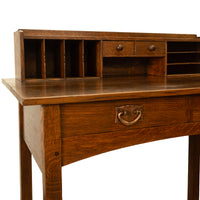 Antique American Arts & Crafts Mission Oak Gustav Stickley Postcard Desk 1905