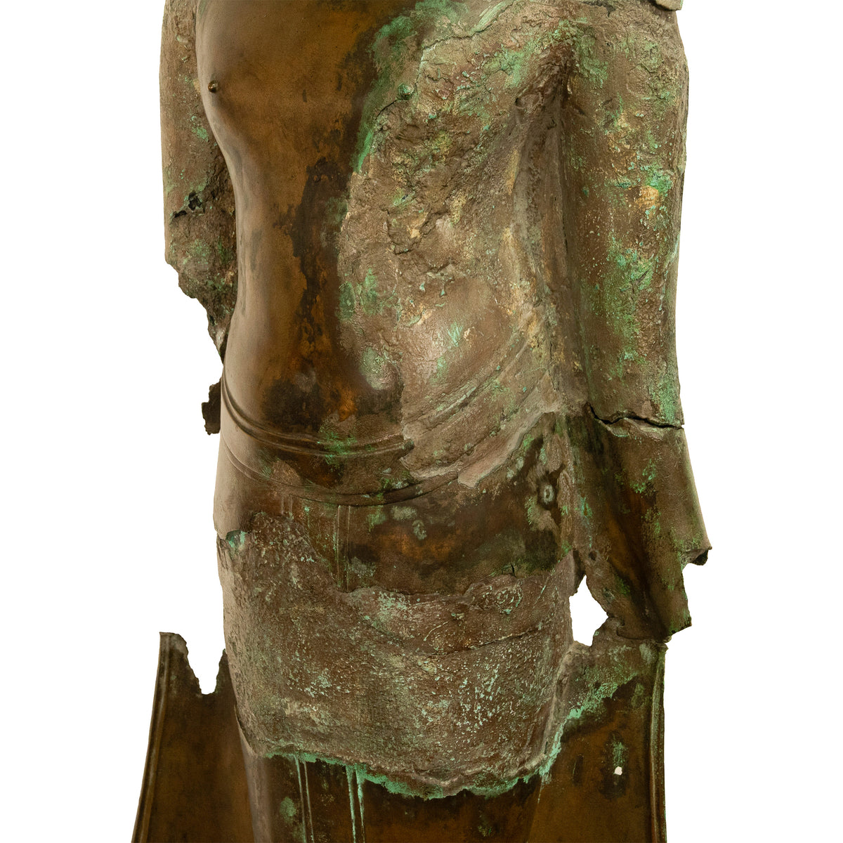 Large Ancient 16thC Thai Ayutthaya Bronze & Copper Buddha Sculpture Statue 1550