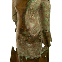 Large Ancient 16thC Thai Ayutthaya Bronze & Copper Buddha Sculpture Statue 1550