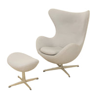 Mid Century Modern Egg Lounge Chair & Ottoman Arne Jacobsen for Fritz Hansen