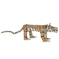 African American Folk Art Hand-Carved Wooden Hand-Painted Tiger Sculpture by Isaac Smith, 1980