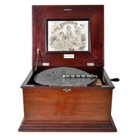 Antique 14" Disc Music Box in Mahogany Case by Criterion, Circa 1880