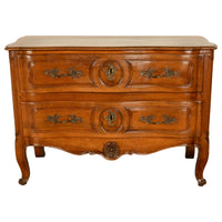 Antique 18th Century Louis XV French Provincial Rococo Cherry Commode Chest 1750