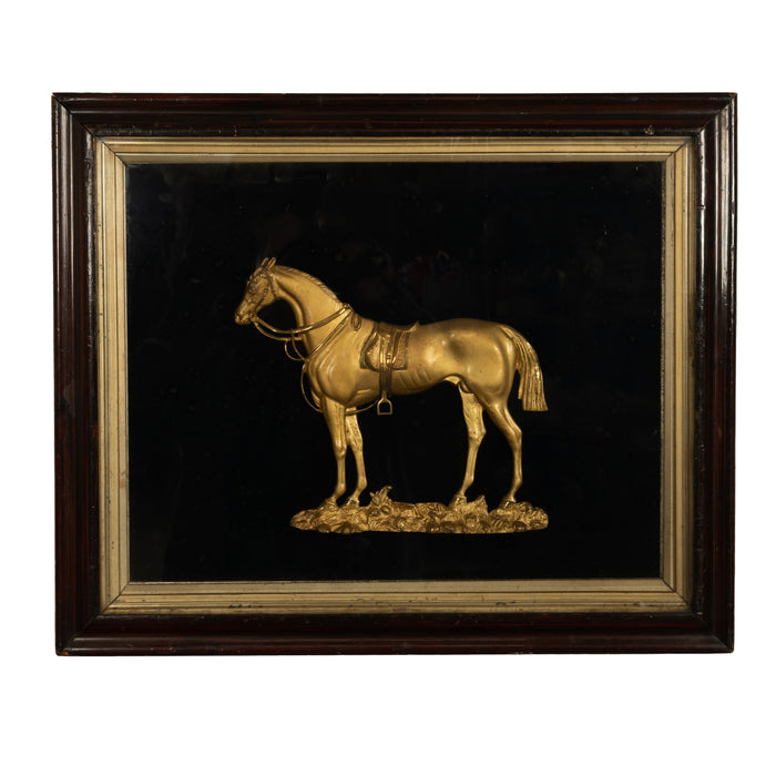 Antique English Gilt Bronze Plaque/Diorama of "Faugh-a-Ballagh," Circa 1870