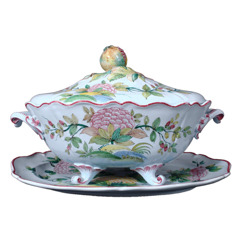 Antique Italian Majolica / Faience / Tureen, circa 1890