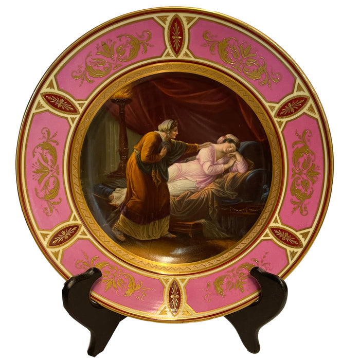 Antique Royal Vienna Porcelain Cabinet Plate Painting by Angelica Kauffman 1890