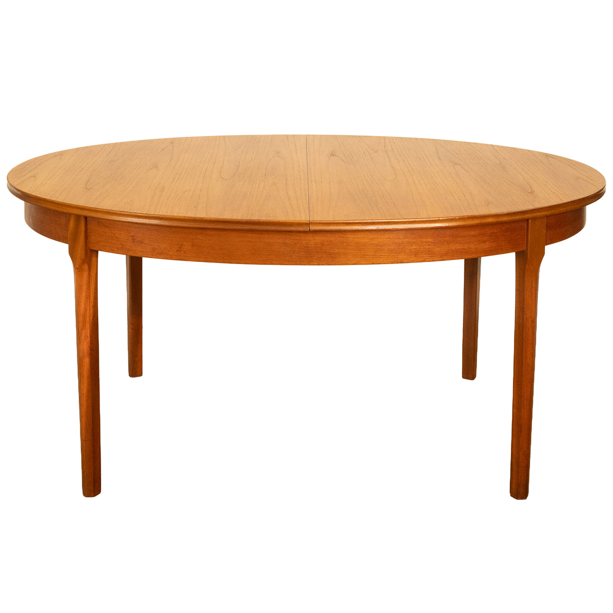 Mid Century Modern Danish Style Teak Butterfly Leaf Extending Dining Table 1960