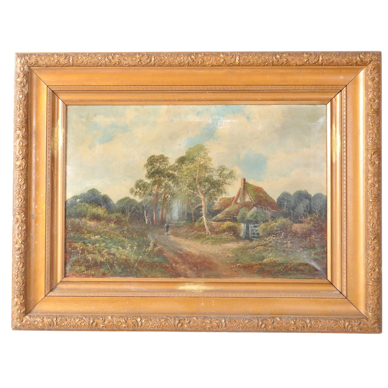 Late 19th Century French Oil on Canvas Landscape Scene