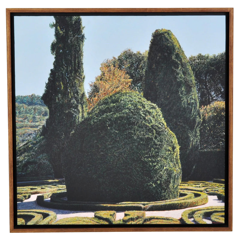 "Parterre at Casa de Mateus," Acrylic on Paper over Wood Panel, Tom Fawkes (1941- ), 2007