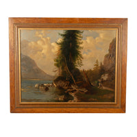 Antique Oil on Canvas Painting Jean-Michel Cels (1819–1894), Circa 1850