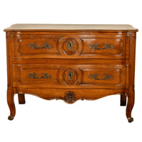 Antique 18th Century Louis XV French Provincial Rococo Cherry Commode Chest 1750