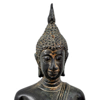 Antique Early 19th Century Southeast Asian Cast Bronze Buddha Statue Sculpture circa 1800