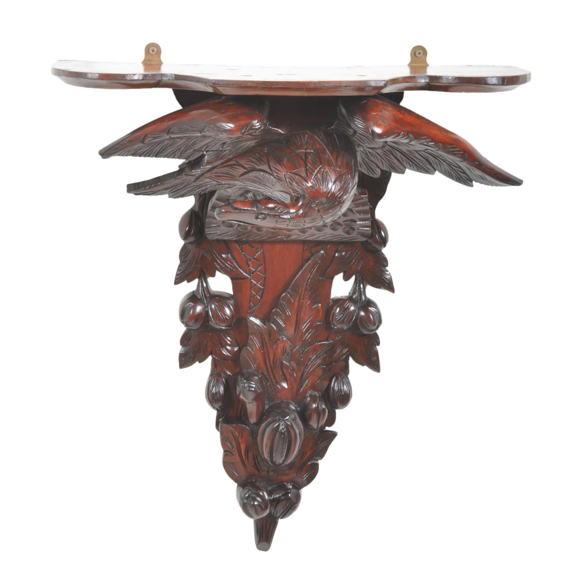 Large Antique Carved German Black Forest Walnut Eagle Wall Bracket, Circa 1875