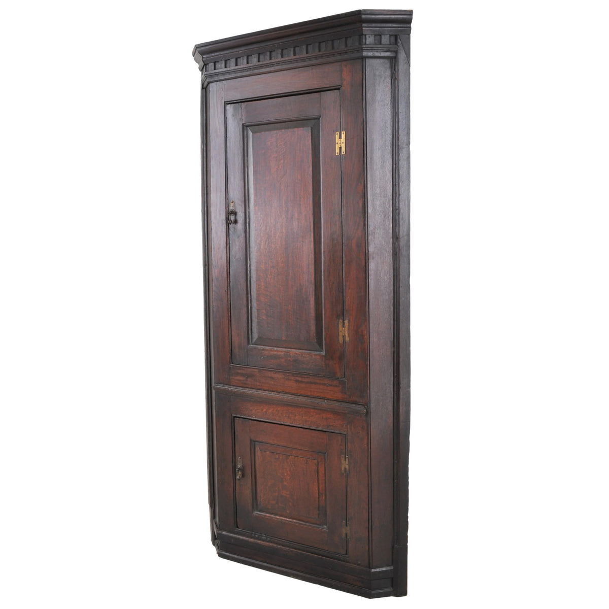 Antique Welsh Country Oak Georgian Corner Cabinet, circa 1760