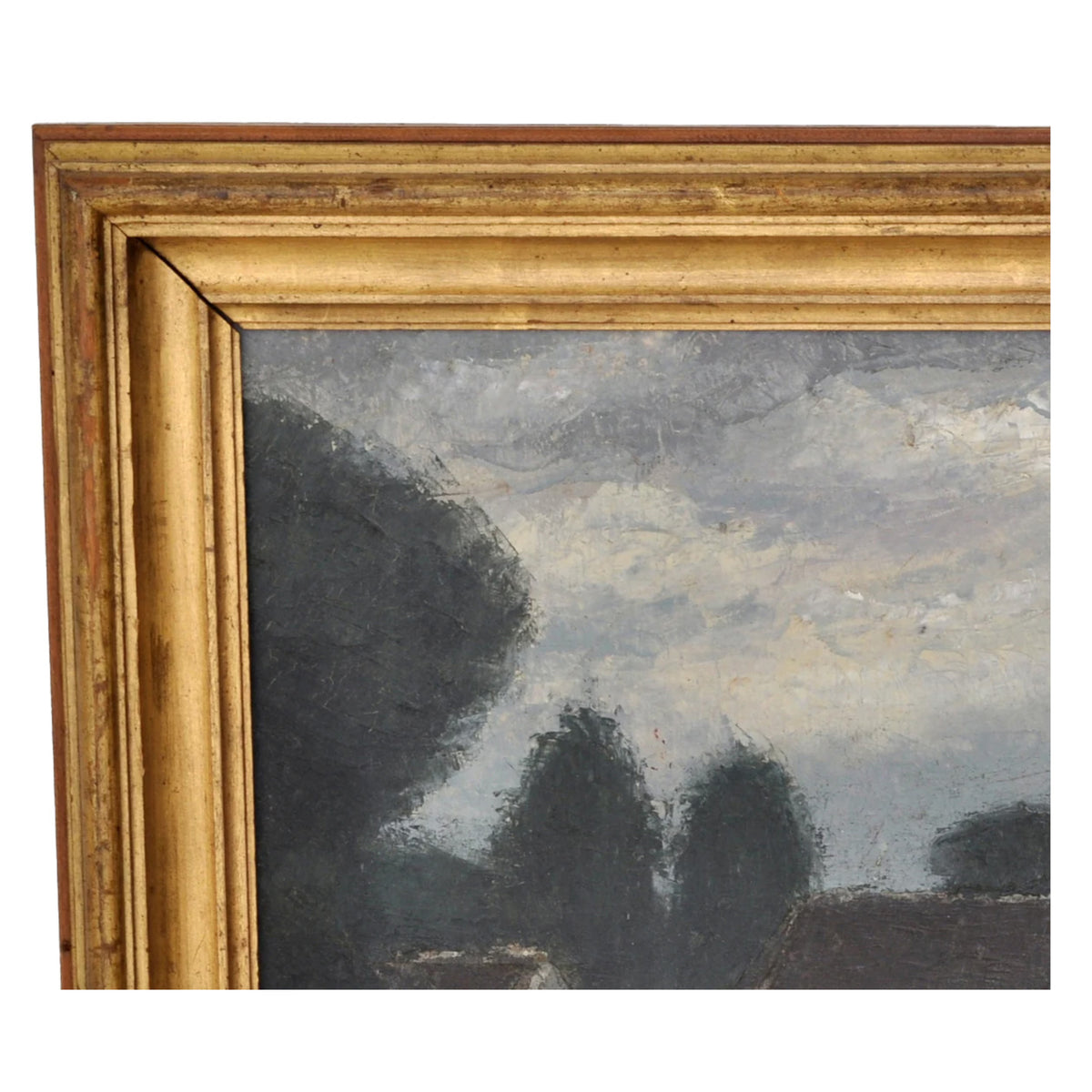 Antique French Post-Impressionist Landscape Oil Painting by Pierre Ladureau (1882-1975), Circa 1920