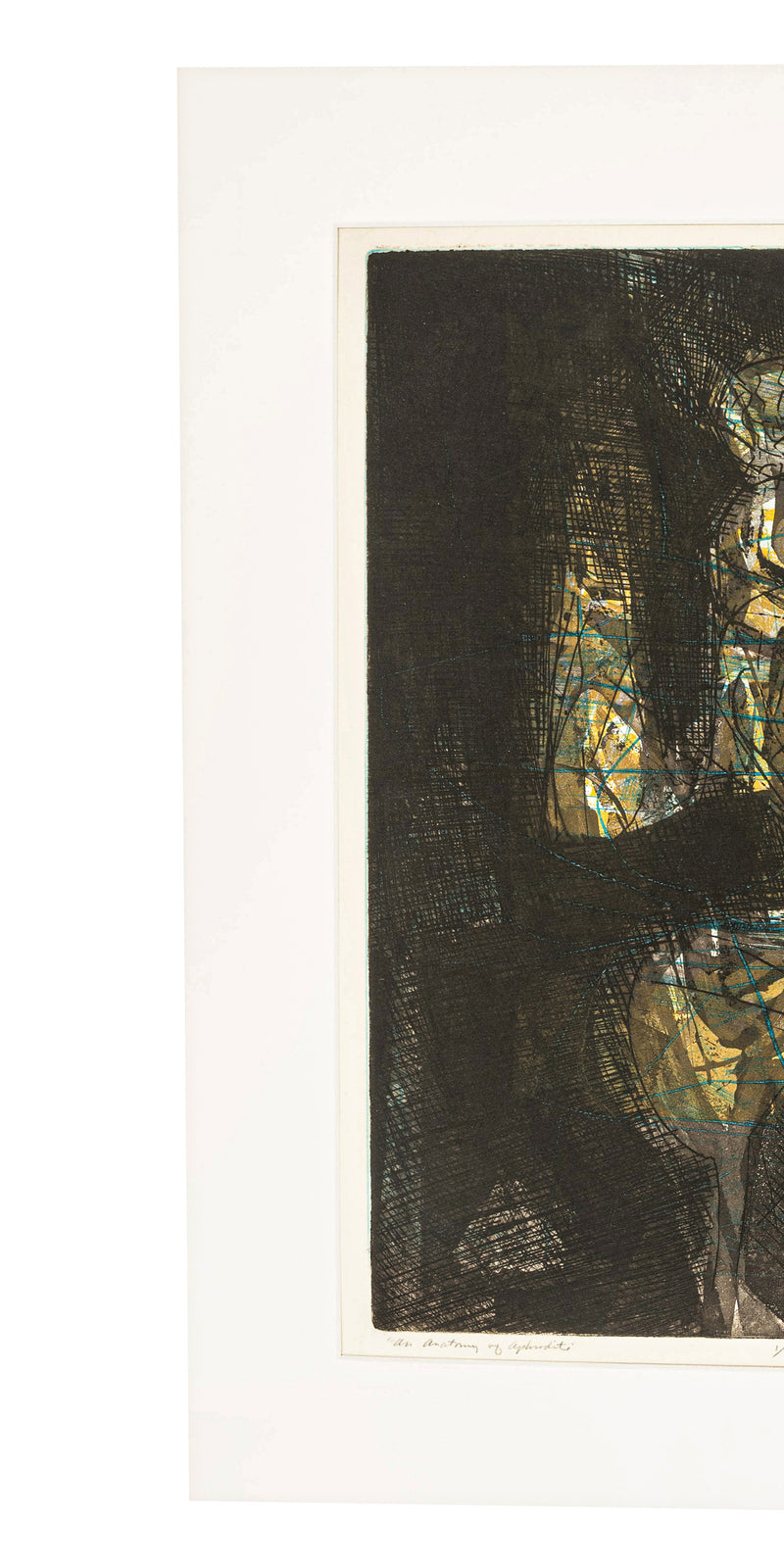 African American Abstract Expressionist Etching Aquatint "Anatomy of Aphrodite" by Warrington Colescott, 1959