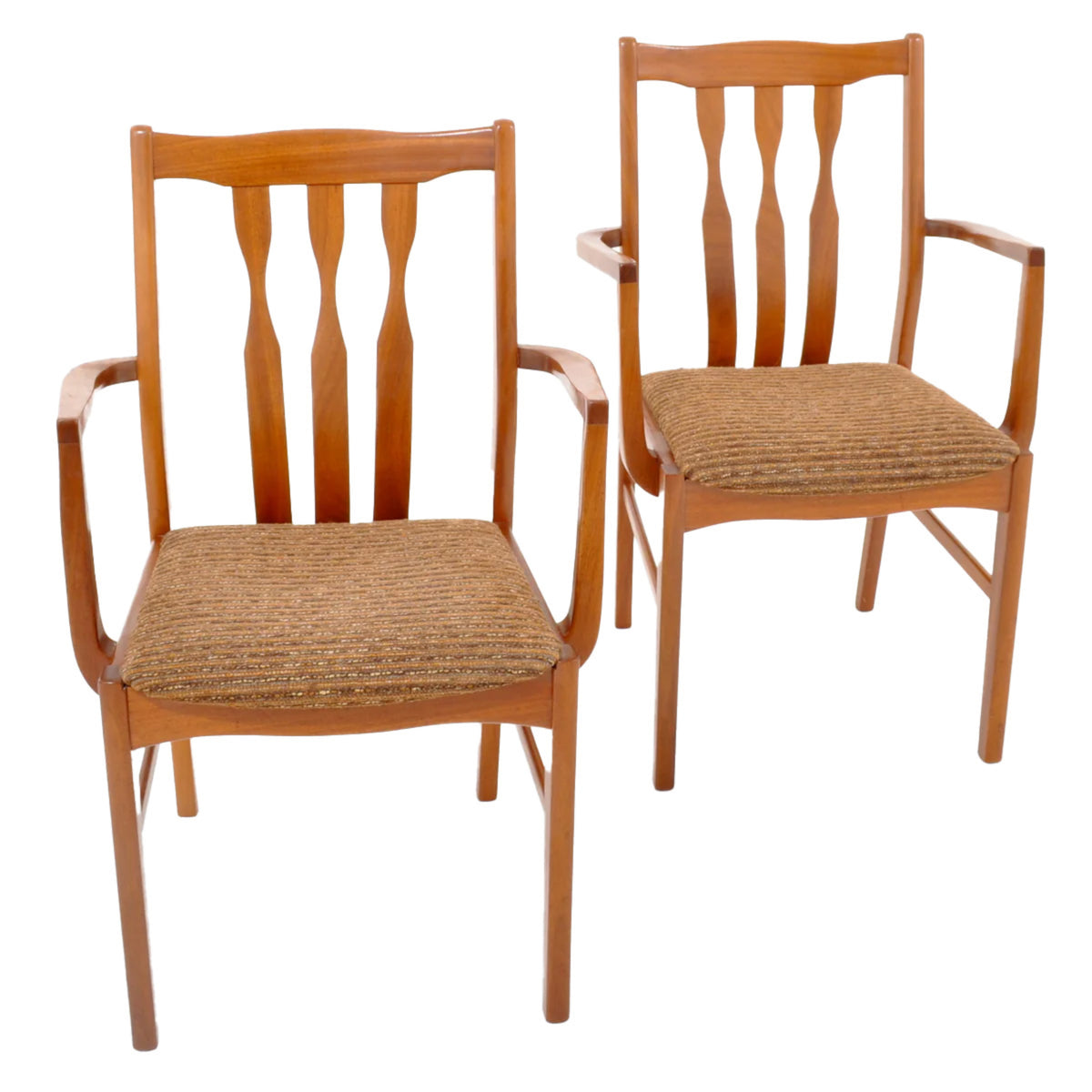 Pair of Mid-Century Modern Captain's/Arm Chairs in Teak, 1960s