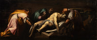 Italian Early 17th Century Renaissance Baroque Oil Painting Entombment of Christ attributed to Daniele Crespi 1620