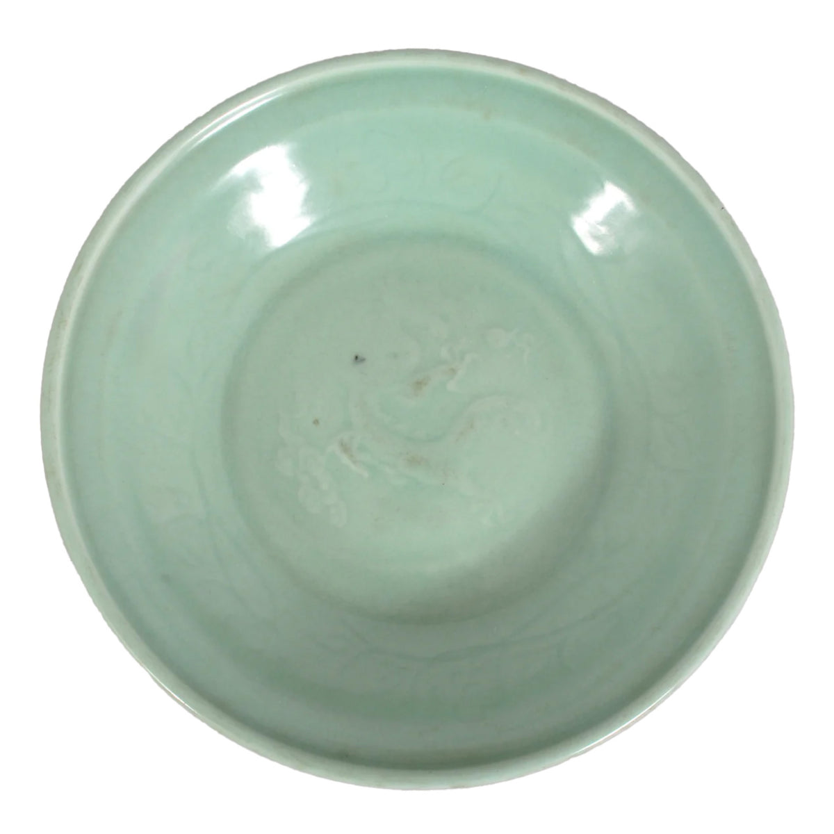 Antique Early 19th Century Chinese Qing Dynasty Celadon Bowl, Circa 1820