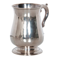 Antique Georgian Sterling Silver Pint Beer Tankard Mug Jacob Marsh London 1770