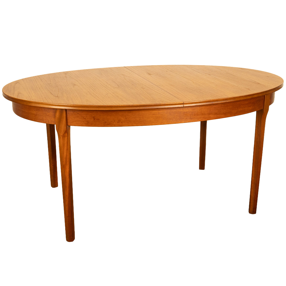 Mid Century Modern Danish Style Teak Butterfly Leaf Extending Dining Table 1960