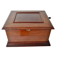 Antique 14" Disc Music Box in Mahogany Case by Criterion, Circa 1880