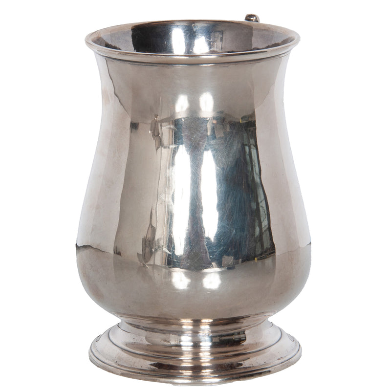 Antique Georgian Sterling Silver Pint Beer Tankard Mug Jacob Marsh London 1770