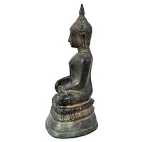 Antique Early 19th Century Southeast Asian Cast Bronze Buddha Statue Sculpture circa 1800