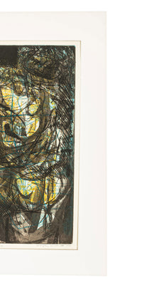 African American Abstract Expressionist Etching Aquatint "Anatomy of Aphrodite" by Warrington Colescott, 1959