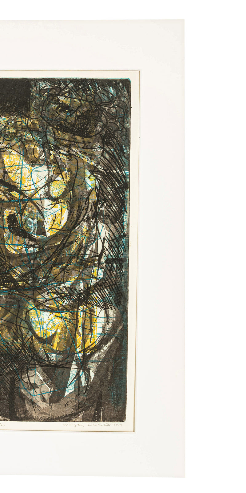 African American Abstract Expressionist Etching Aquatint "Anatomy of Aphrodite" by Warrington Colescott, 1959
