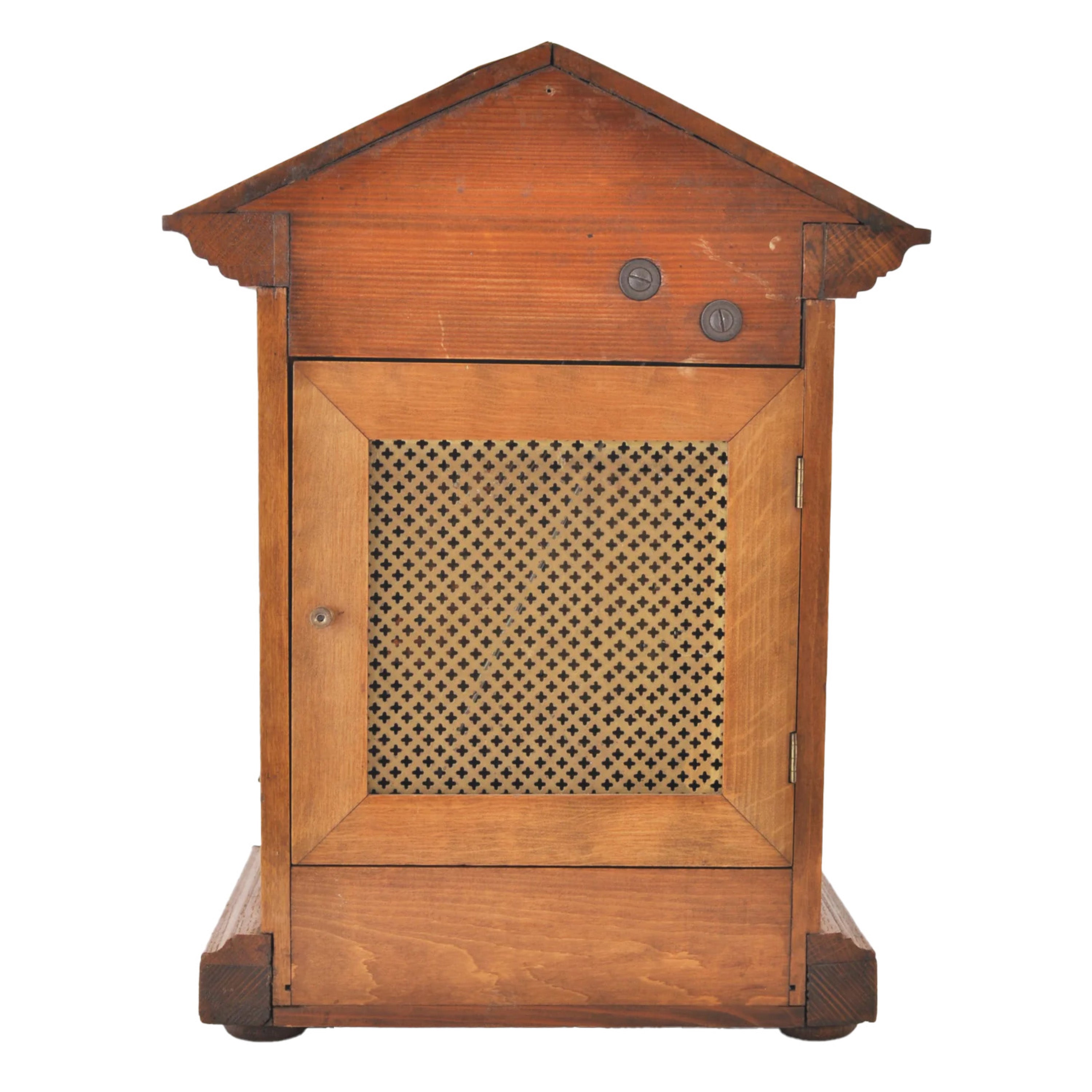 Antique German Oak Case 8-Day Westminster Chime Mantel Clock by