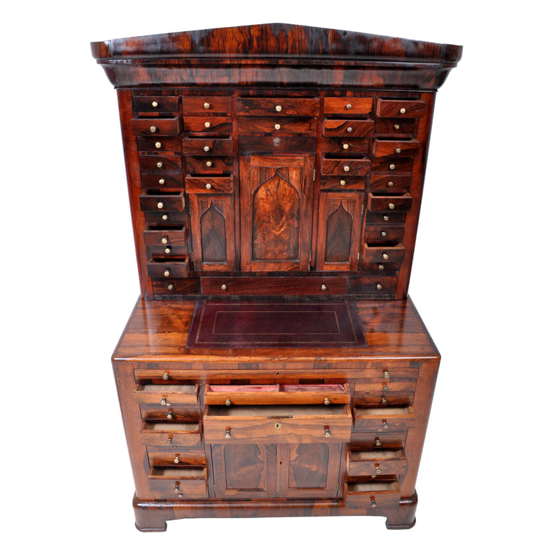 Antique American Empire Rosewood Dental / Medical Cabinet, circa 1820